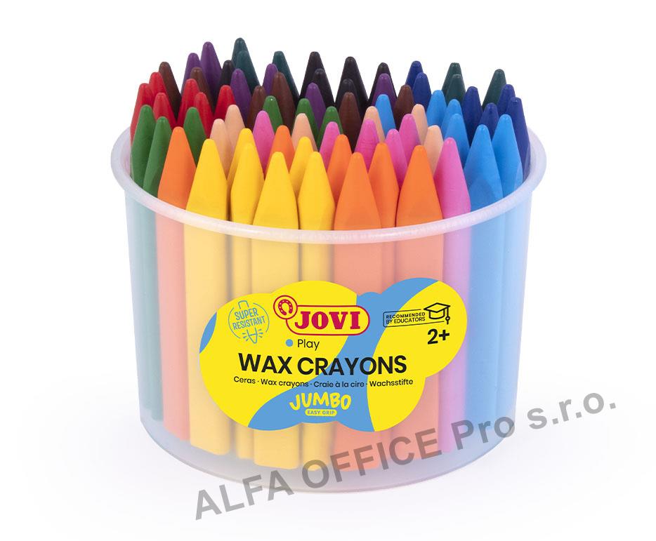 Voskové pastelky JOVI trojhranné - 72 ks / v kelímku