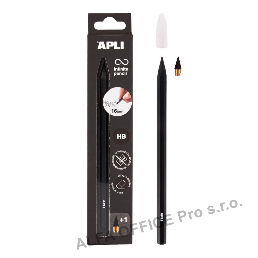 Tužka APLI HB nekonečná - černá / až 16 km