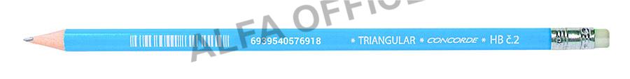 Tužka CONCORDE trojhranná - č.2 / HB / s pryží