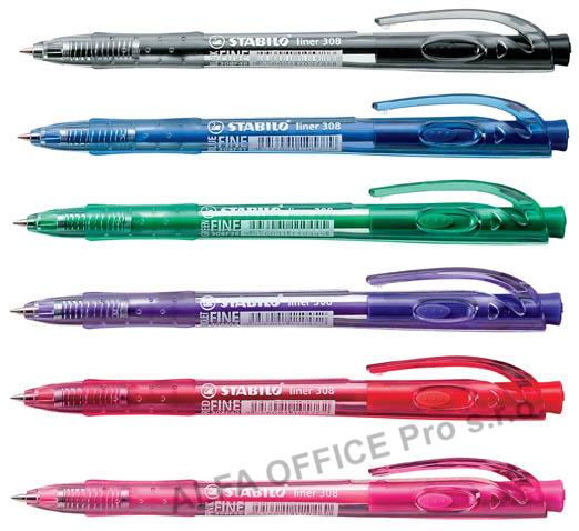 Kuličkové pero STABILO Liner 308 - modrá