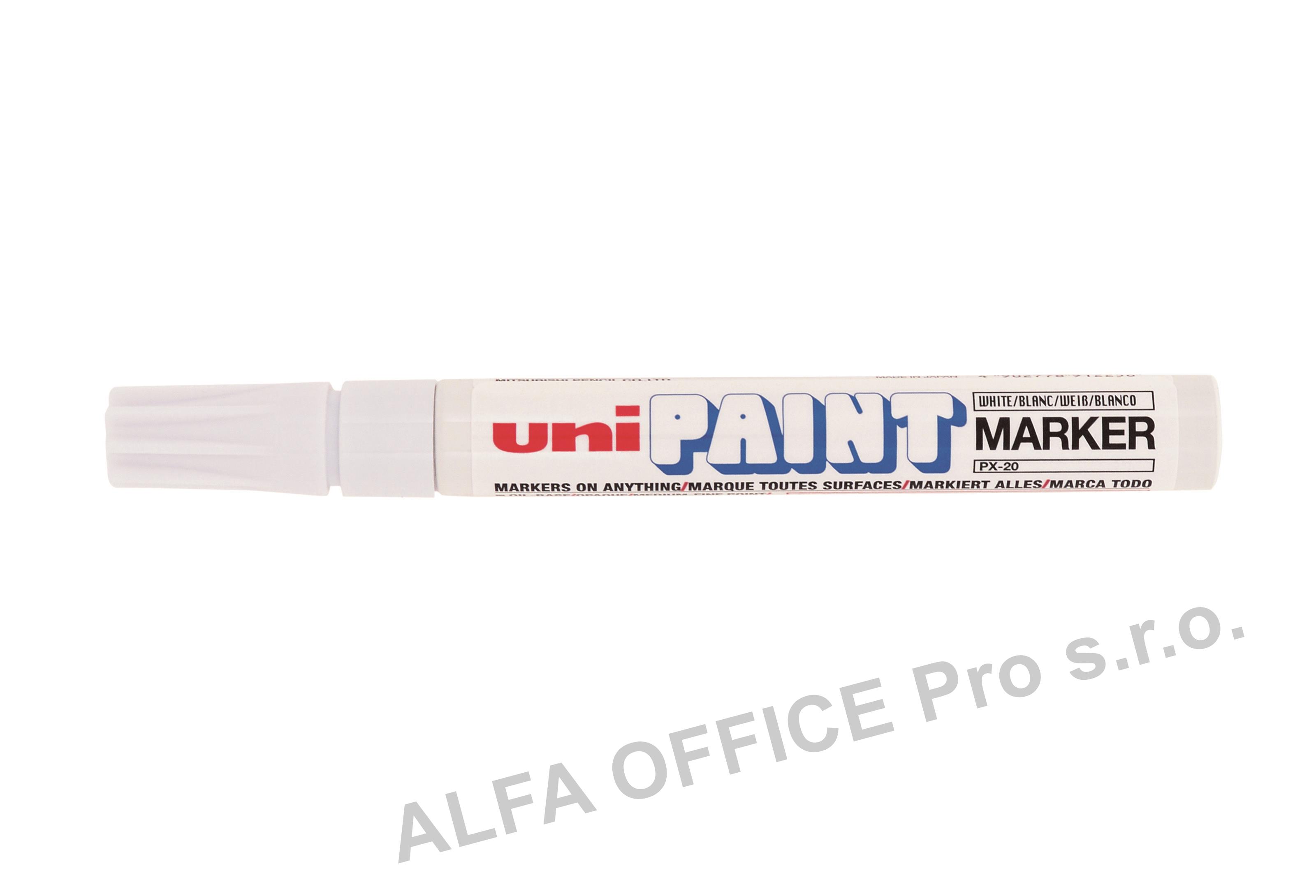 Popisovač UNI PAINT PX-20 lakový Medium / bílá