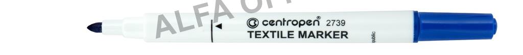 Značkovač Centropen 2739 na textil - modrá