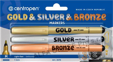Značkovače Centropen 2670 M - sada 3 ks