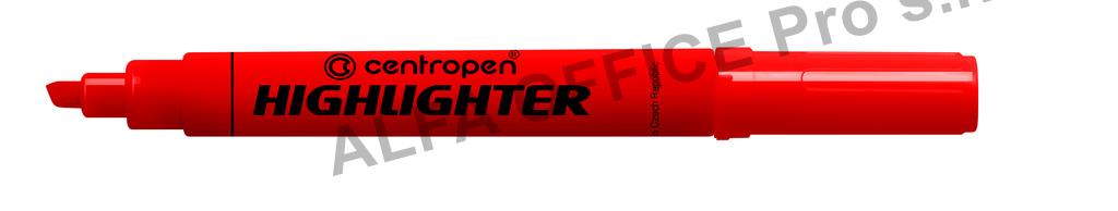 Zvýrazňovač Centropen HIGHLIGHTER 8552 / červená