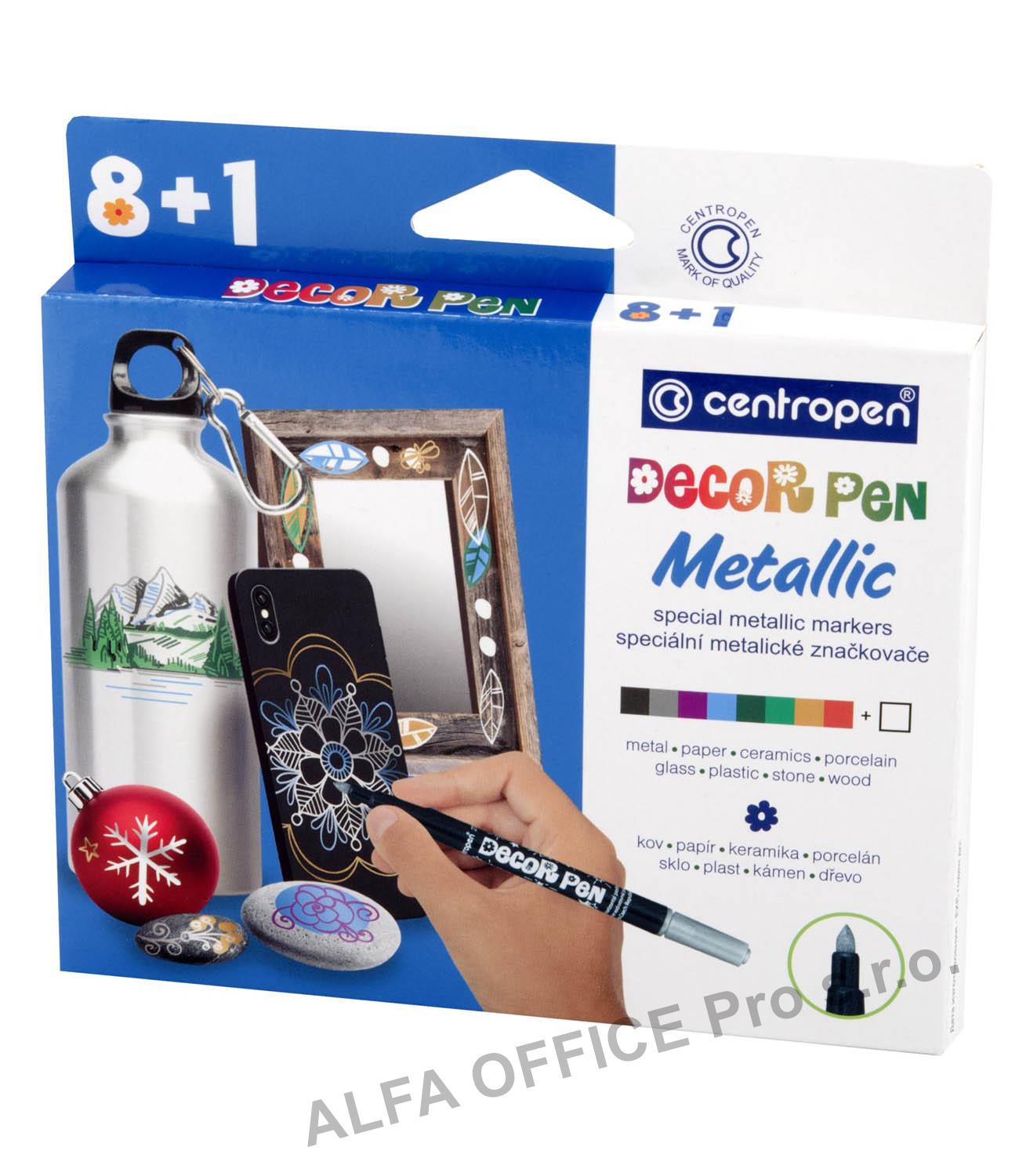Popisovač Centropen DECOR PEN Metallic 2737 / 8+1