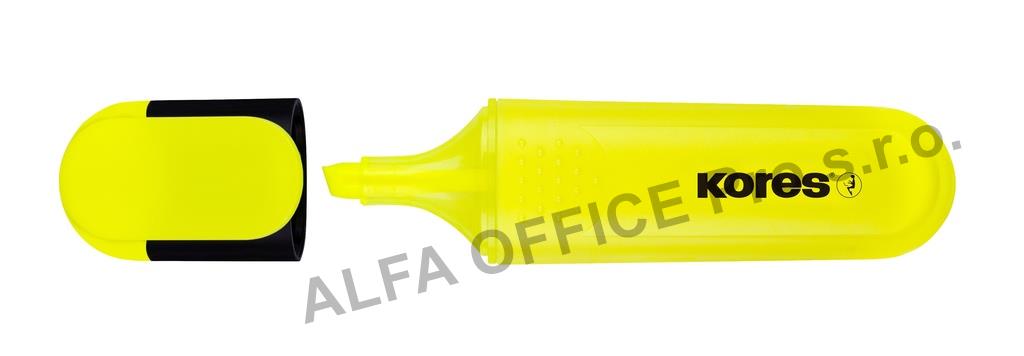 Zvýrazňovač Kores Bright Liner / žlutá