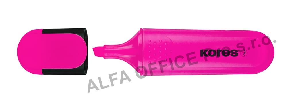 Zvýrazňovač Kores Bright Liner / růžová