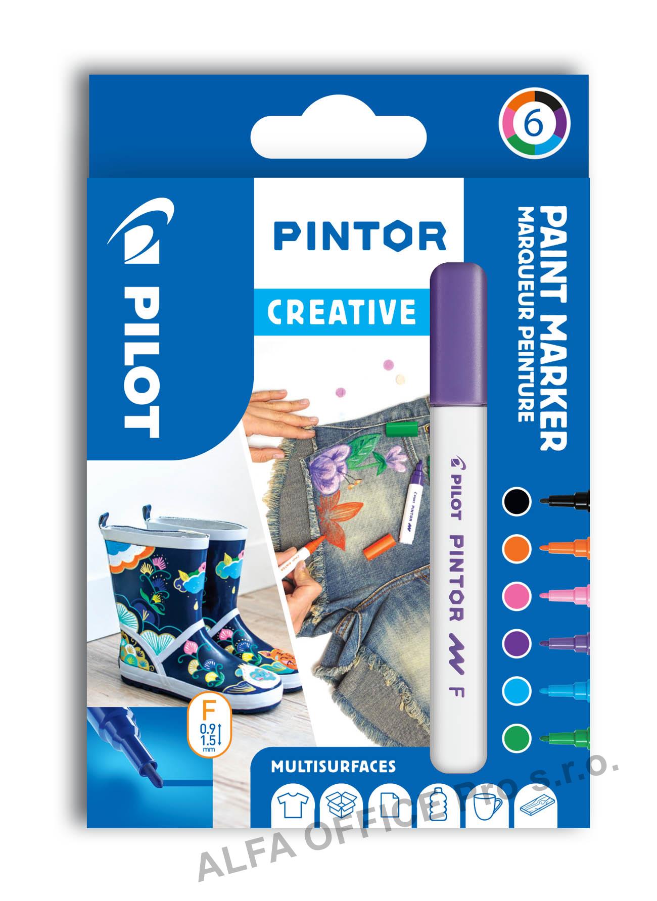 Popisovač Pilot Pintor F Creative akryl / sada 6 ks
