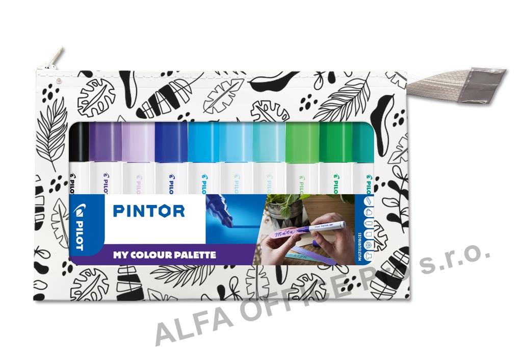 Popisovač Pilot Pintor MY PALETTE / sada 10 ks / studené odstíny