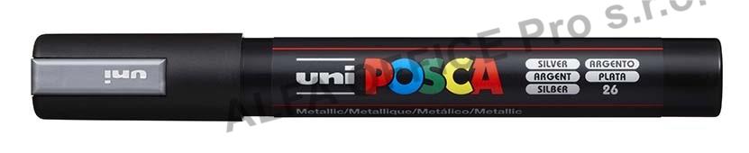 Posca popisovač / 2,5 mm - stříbrná