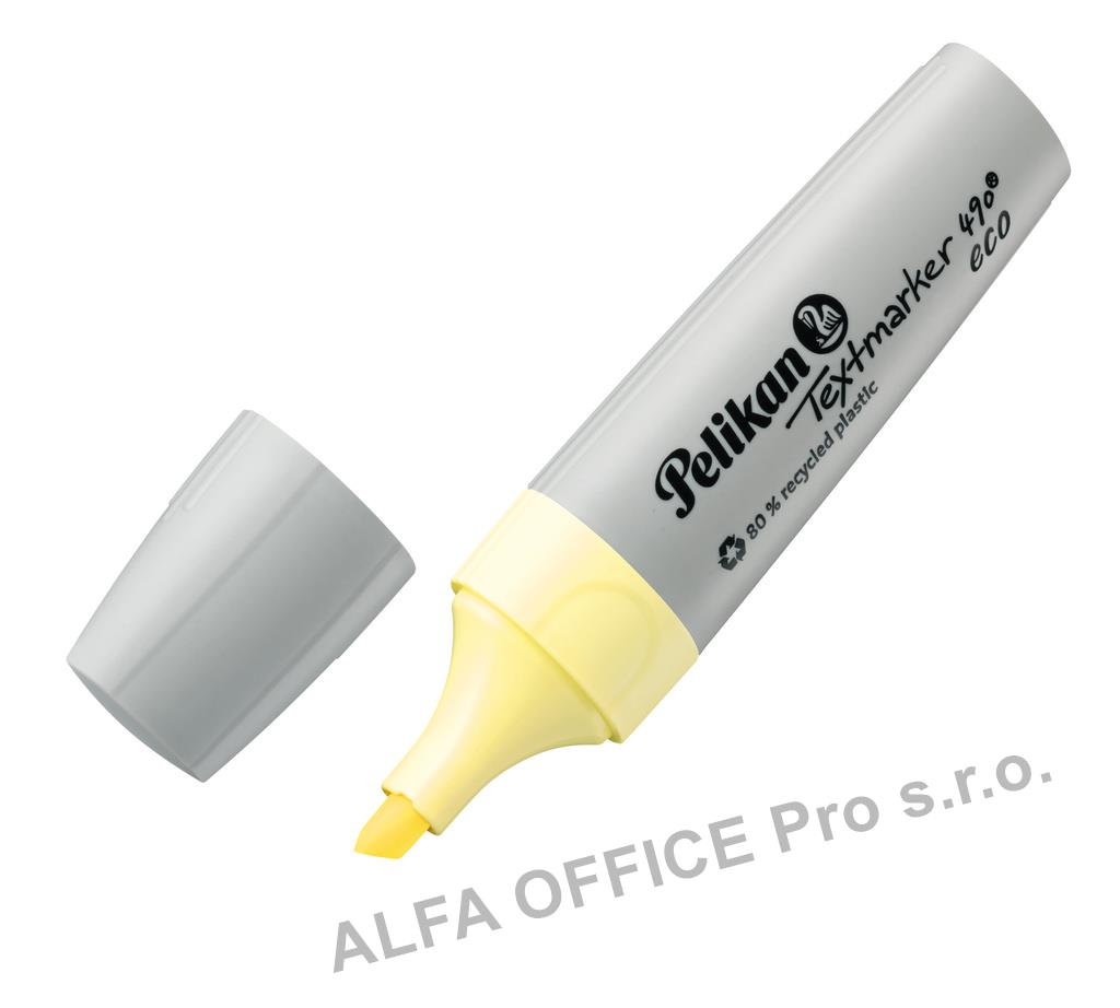 Zvýrazňovač Pelikan 490 ECO PASTEL / žlutá