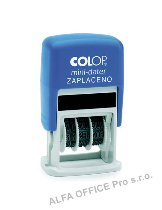 Colop datumka Mini dater S160 s textem ZAPLACENO