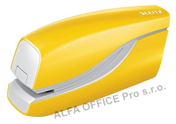 Kancelářský sešívač Leitz WOW elektrický 5566 / žlutá - 10 listů