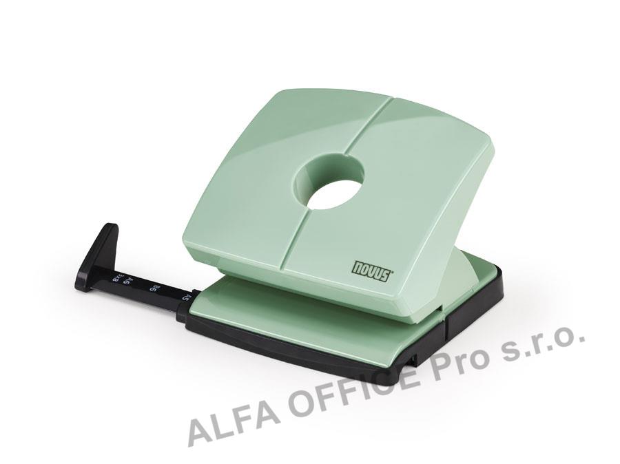 Kancelářský děrovač Novus B 220 Color ID / mátově zelená - 20 listů