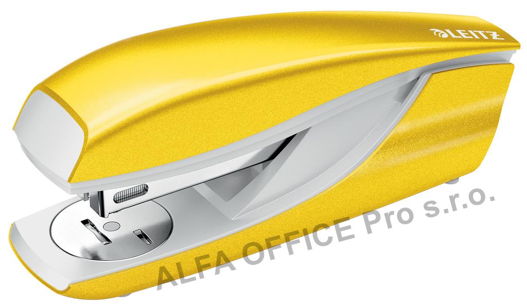 Kancelářský sešívač Leitz Nexxt 5502 / metalická žlutá - 30 listů