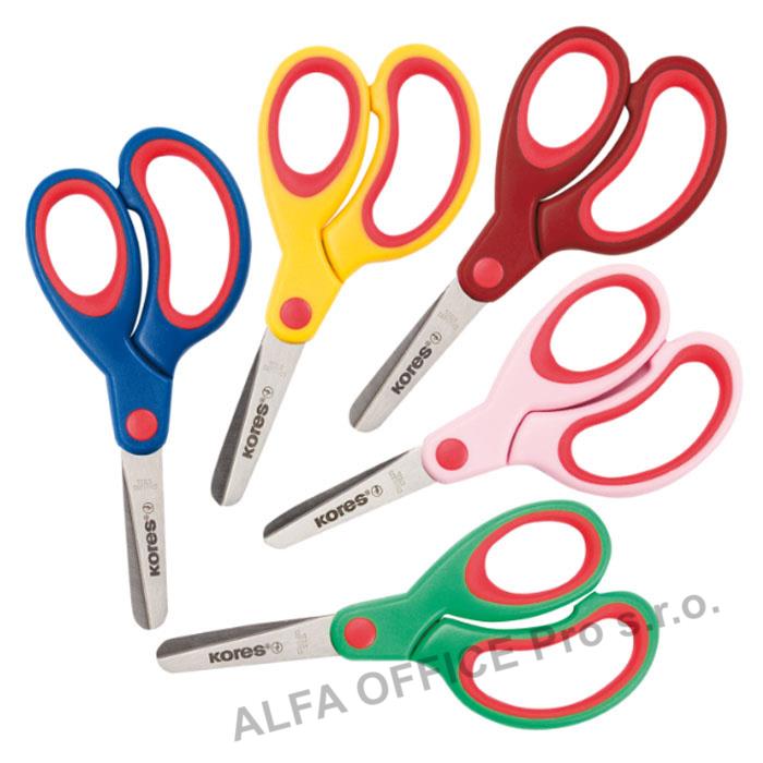 Nůžky Kores dětské soft zaoblené špičky / 13 cm