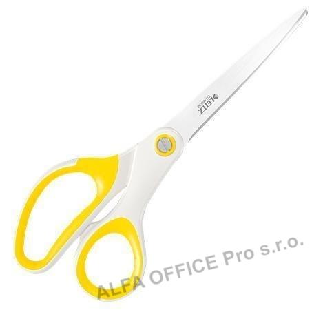 Nůžky Leitz WOW kancelářské titanové 20,5 cm / bílo-žlutá