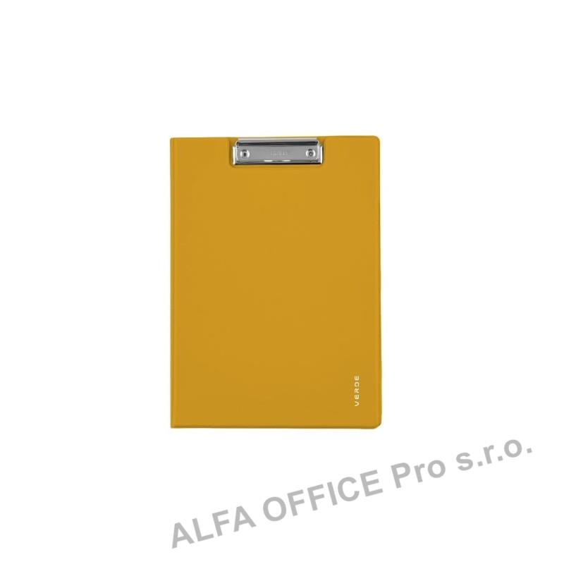 Dvojdeska A4 VERDE s klipem - hořčicová