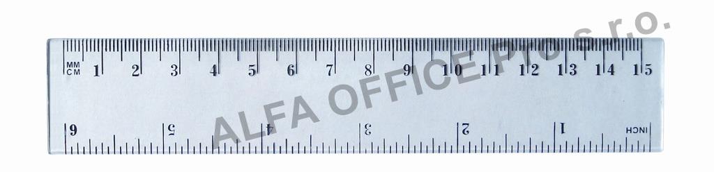Pravítko 15 cm - transparentní