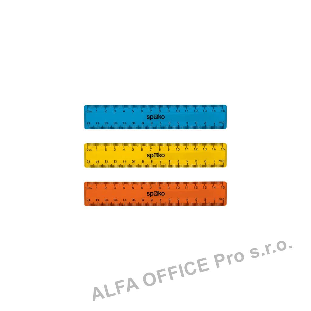 Pravítko SPOKO 15 cm - mix