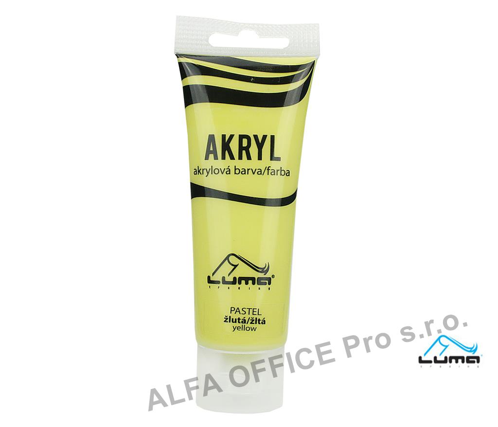 Akrylová barva LUMA - PASTEL / 75 ml / žlutá
