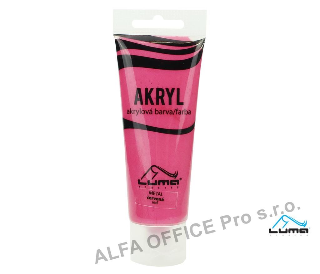 Akrylová barva LUMA - METAL / 75 ml / červená