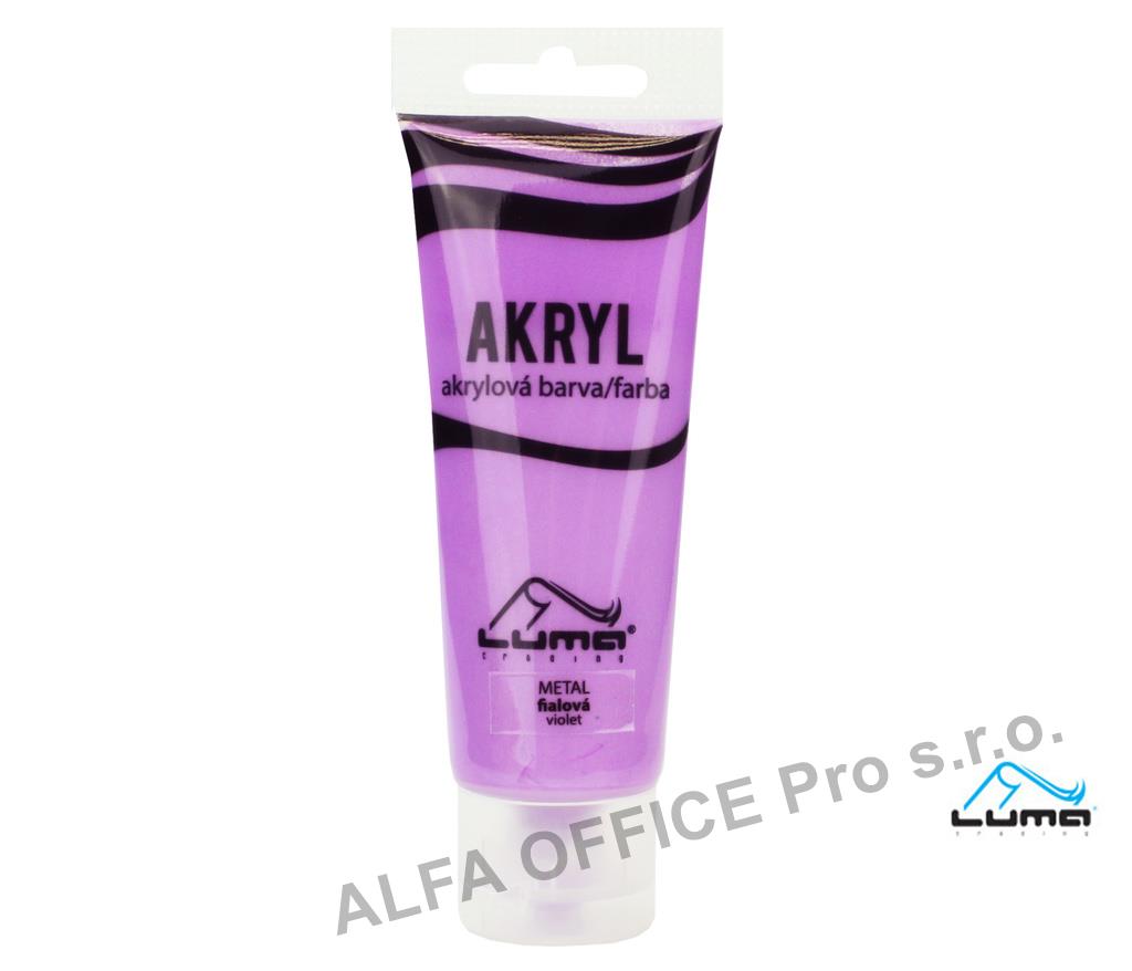 Akrylová barva LUMA - METAL / 75 ml / fialová
