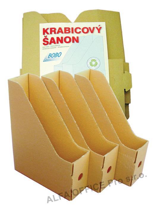 Stojan na spisy BOBO - hnědá / 5 ks