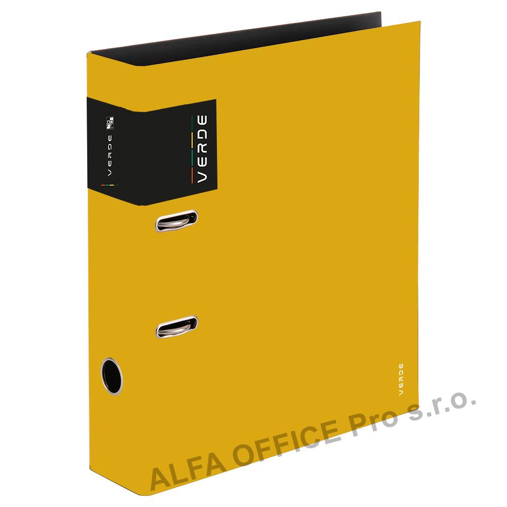 Pořadač A4 pákový VERDE - hřbet 7 cm / hořčicová
