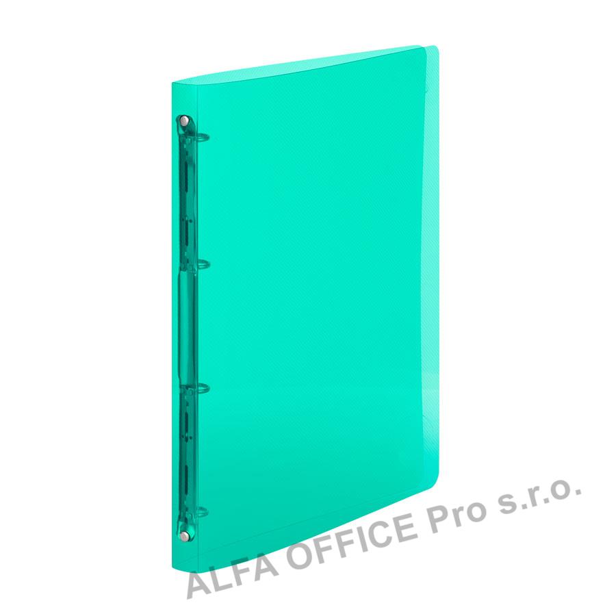 Desky A4 kroužkové průsvitné - 4 - kroužek / zelená