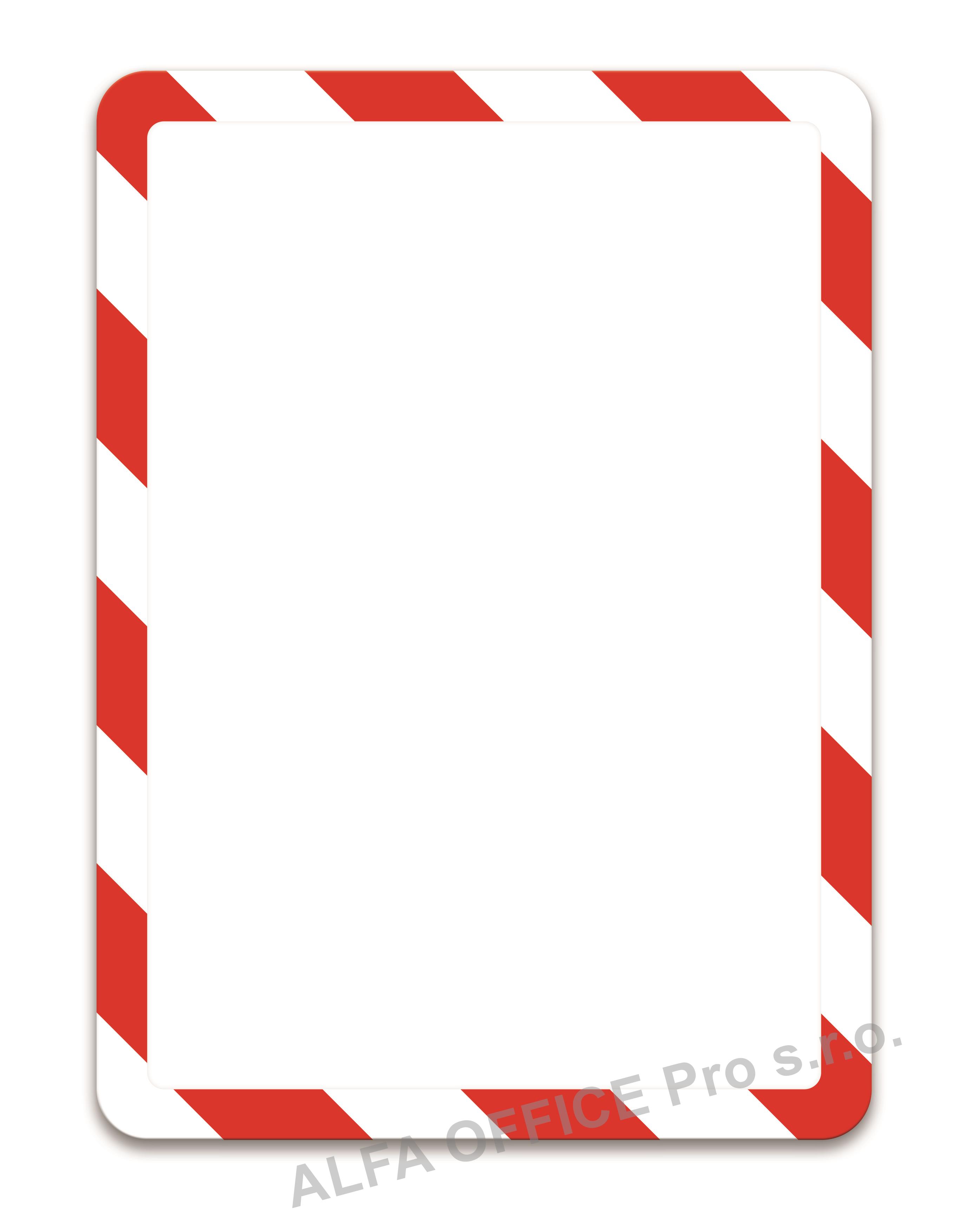 Kapsy Magneto bezpečnostní - A4 / červeno-bílá / 2 ks / samolepicí