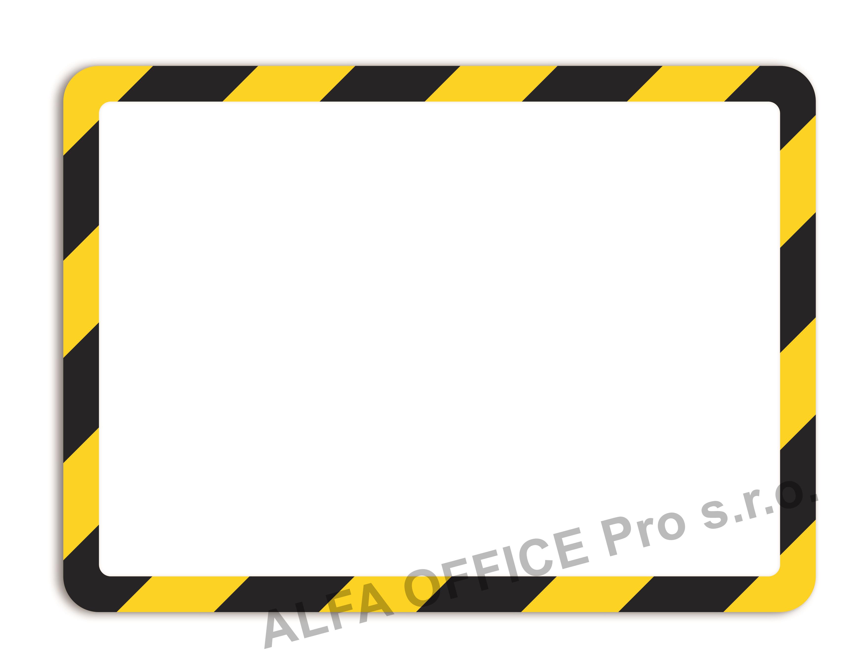 Kapsy Magneto bezpečnostní - A4 / žluto-černá/ 2 ks / samolepicí