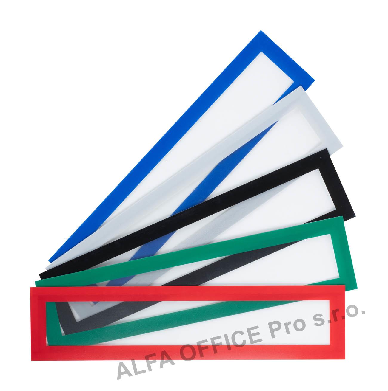 Magnetický informační rámeček LEAN A4/A3 - 317 x 75 mm / zelená / 10 ks