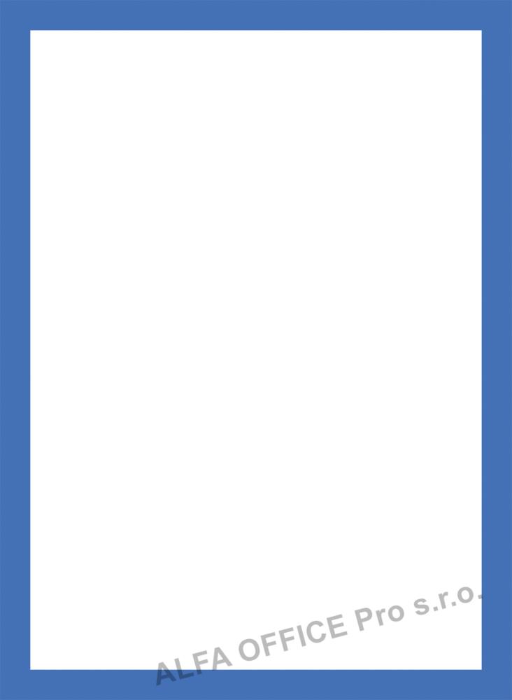 Magnetický informační rámeček LEAN - A4 / 230 x 317 mm / modrá / 10 ks