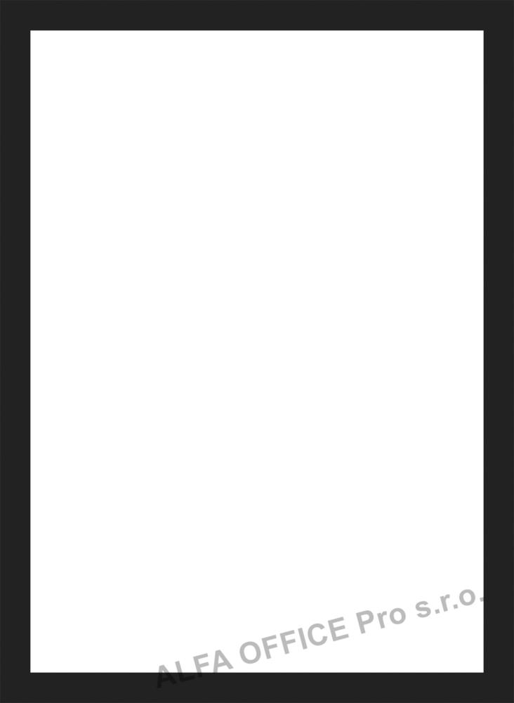 Magnetický informační rámeček LEAN - A4 / 230 x 317 mm / černá / 10 ks