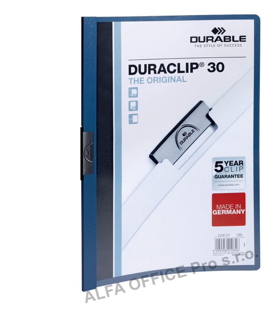 Desky A4 Duraclip - kapacita 30 listů / modrá