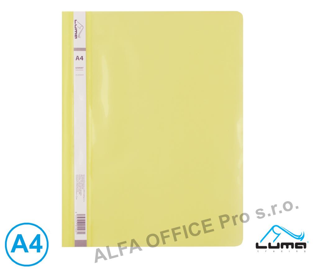 Rychlovazač A4 plastový LUMA - pastelová žlutá