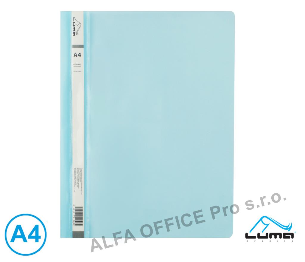 Rychlovazač A4 plastový LUMA - pastelová modrá