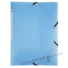 Spisové desky A4 s gumou Exacompta - pastelová  modrá