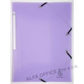 Spisové desky A4 s gumou Exacompta - pastelová fialová
