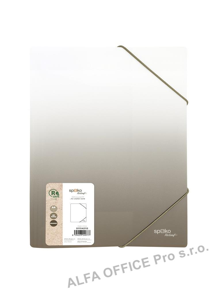 Spisové desky A4 s gumou Gradient - šedá