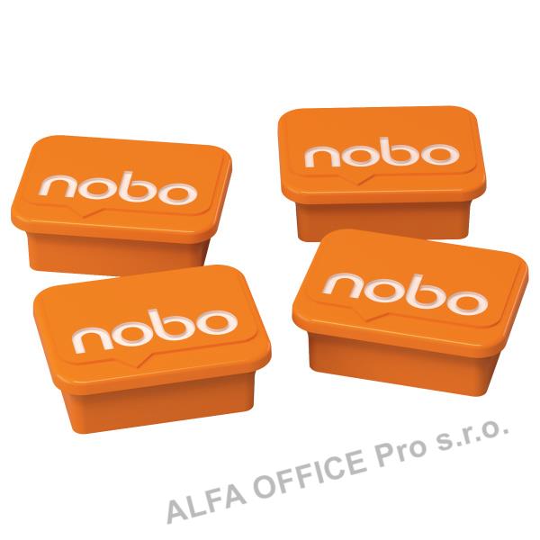 Magnety - průměr 30 mm / oranžová / 4 ks