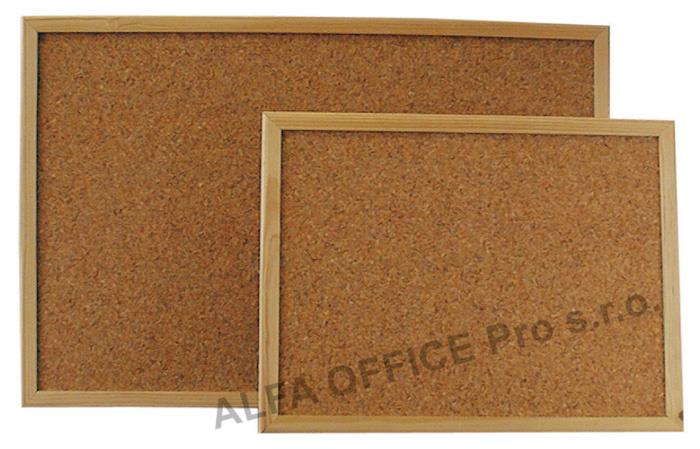 Tabule korkové - 90 x 120 cm / dřevěný rám
