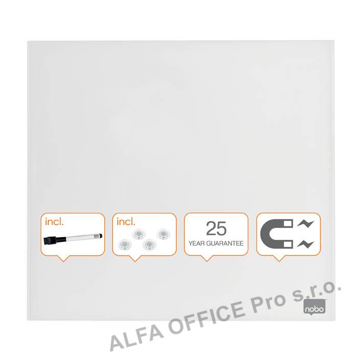 Tabule magnetické skleněné Diamond - 45 x 45 cm / bílá