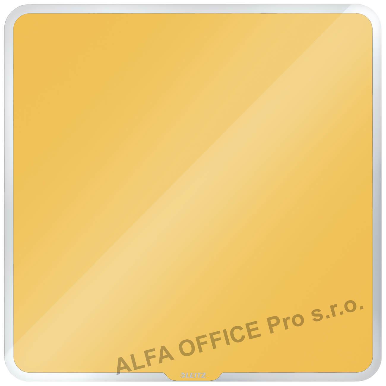 Tabule magnetická skleněná Leitz COSY - 45 x 45 cm / teplá žlutá