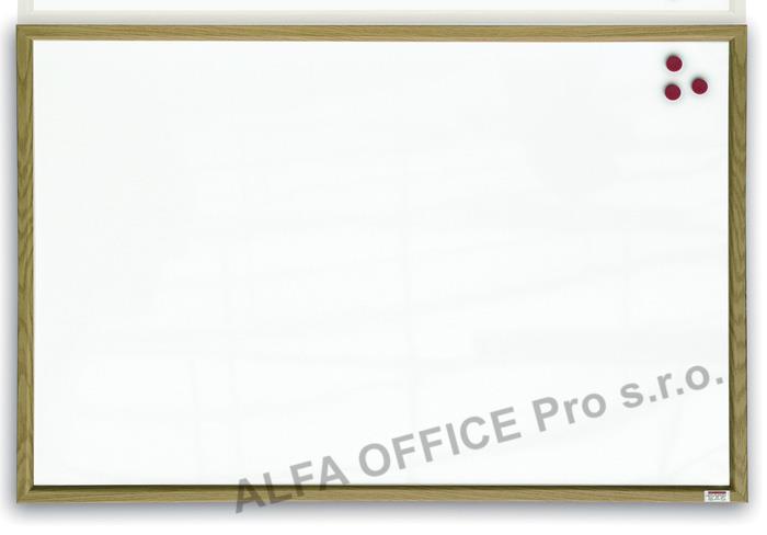 Tabule bílá magnetická v dřevěném rámu - 60 x 90 cm