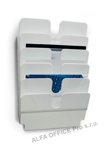 Držáky na prospekty Flexiplus - 6 / A4 / bílý / na šířku