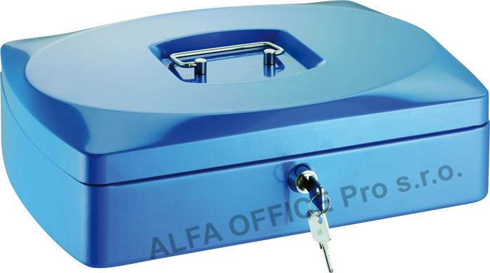 Pokladna - modrá / 90 mm x 200 mm x 255 mm