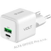 Nabíječka Yenkee - USB A + USB C / bílá