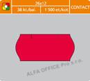 Etikety do etiketovacích kleští - 26 x 12 mm Contact / červená